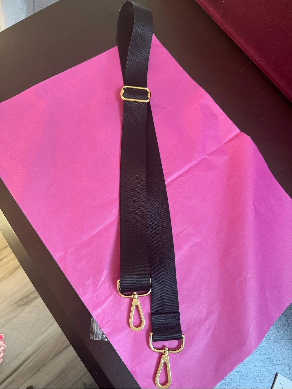 Kate Spade Leather Bag Pale Pink Trimmed Black Satchel strap info in description